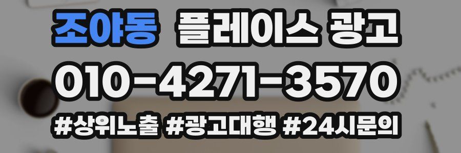 조야동 플레이스 광고