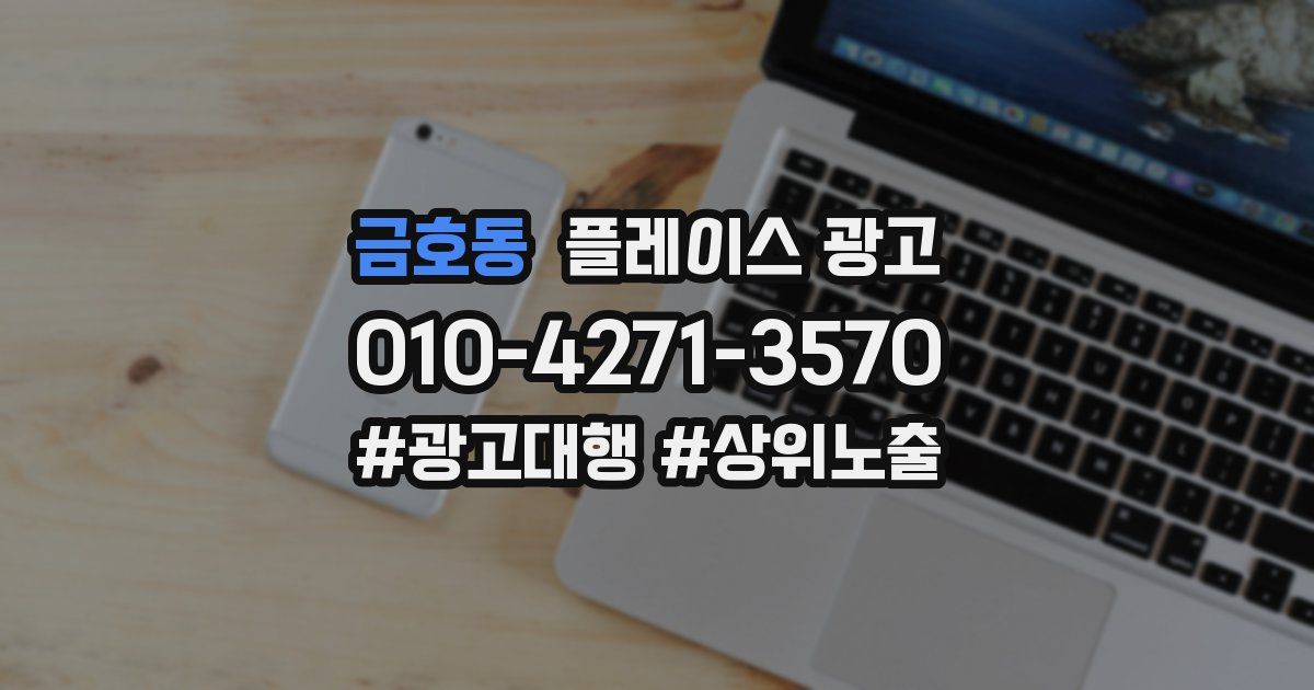금호동 플레이스 광고