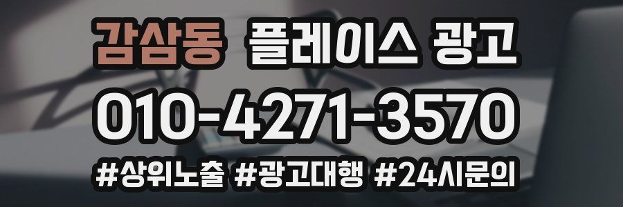 감삼동 플레이스 광고