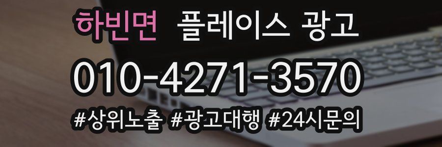 하빈면 플레이스 광고