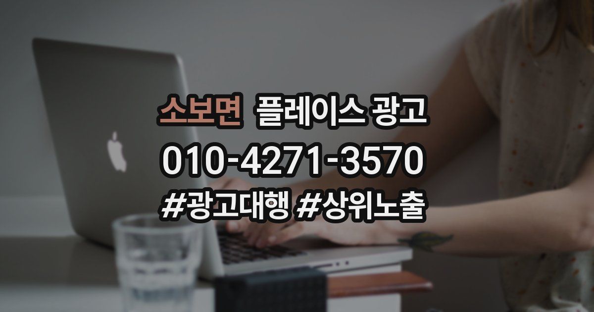 소보면 플레이스 광고