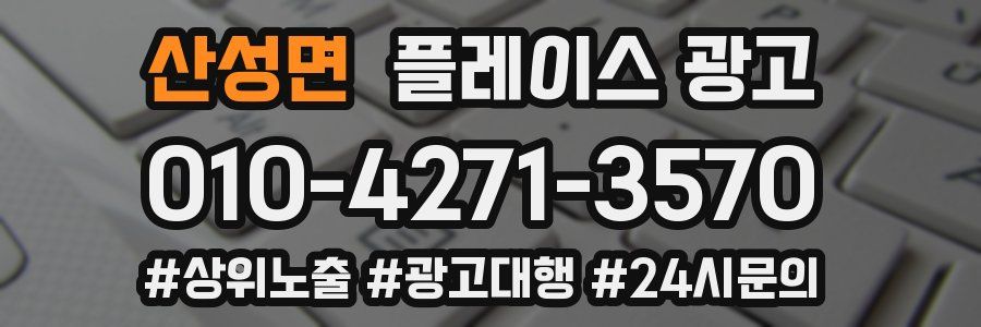 산성면 플레이스 광고