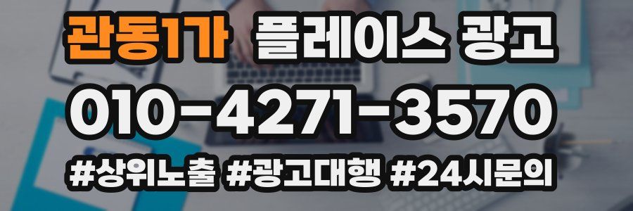 관동1가 플레이스 광고