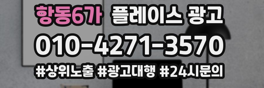 항동6가 플레이스 광고