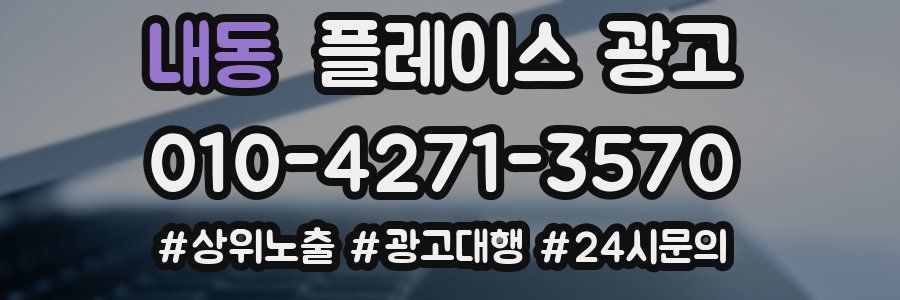내동 플레이스 광고