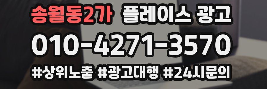 송월동2가 플레이스 광고
