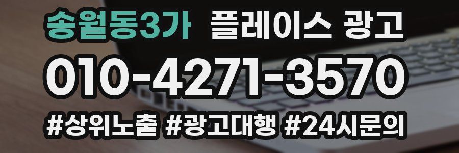 송월동3가 플레이스 광고