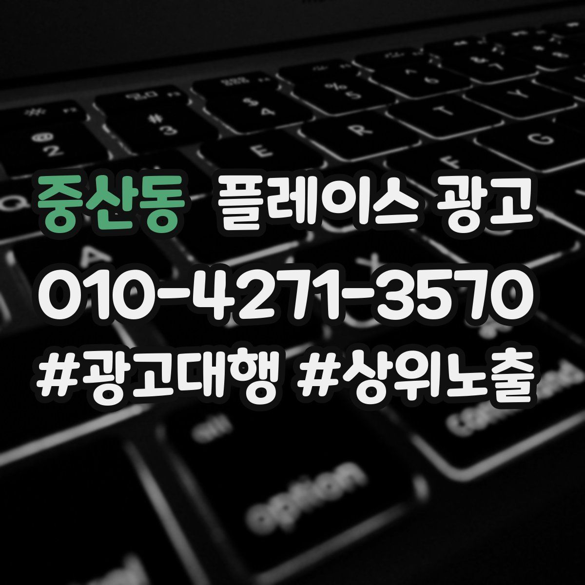 중산동 플레이스 광고