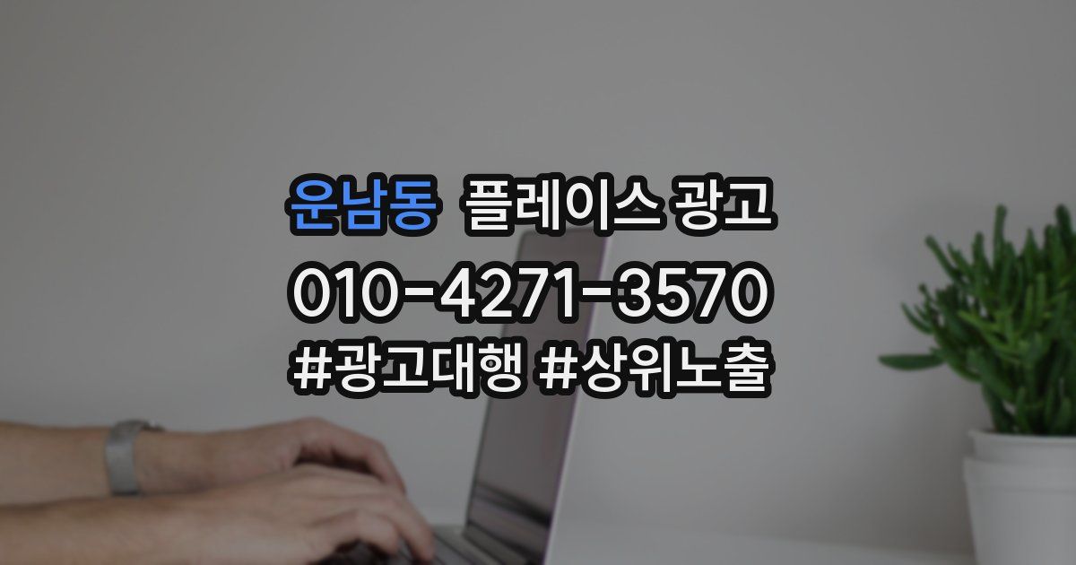 운남동 플레이스 광고