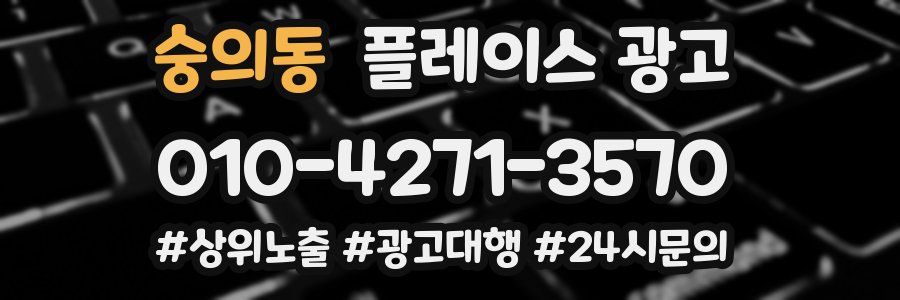 숭의동 플레이스 광고