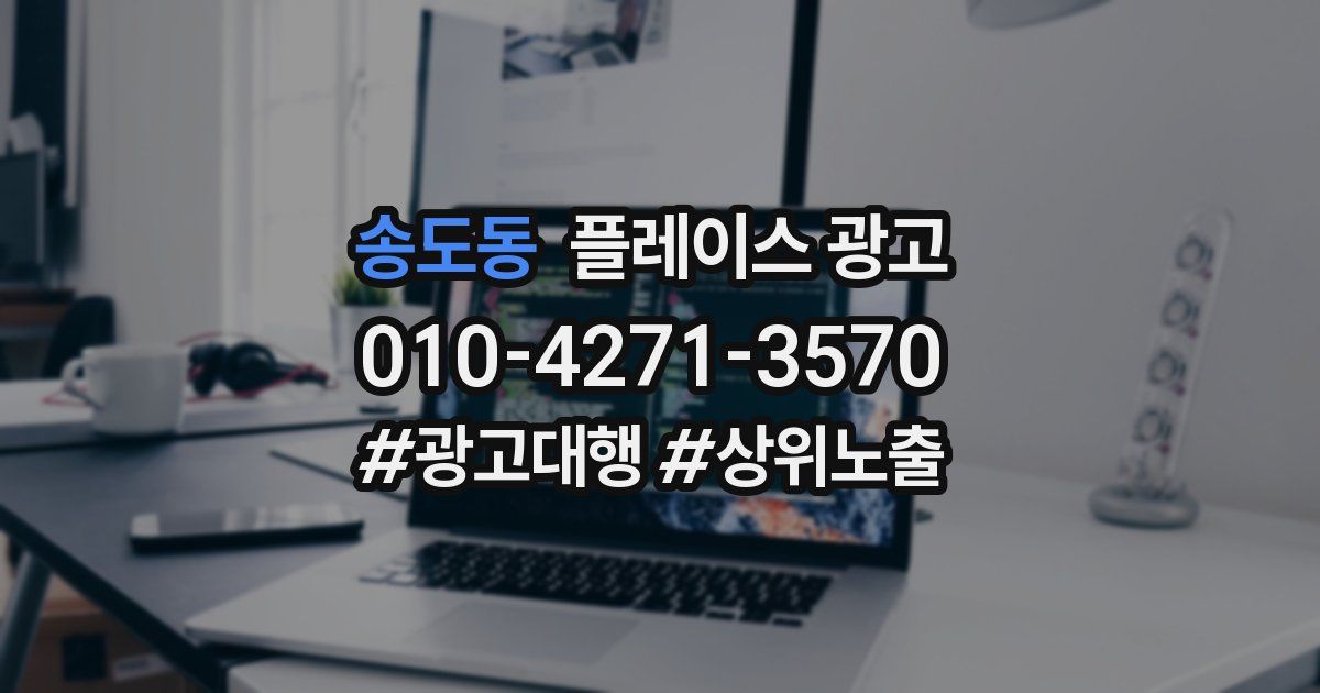 송도동 플레이스 광고