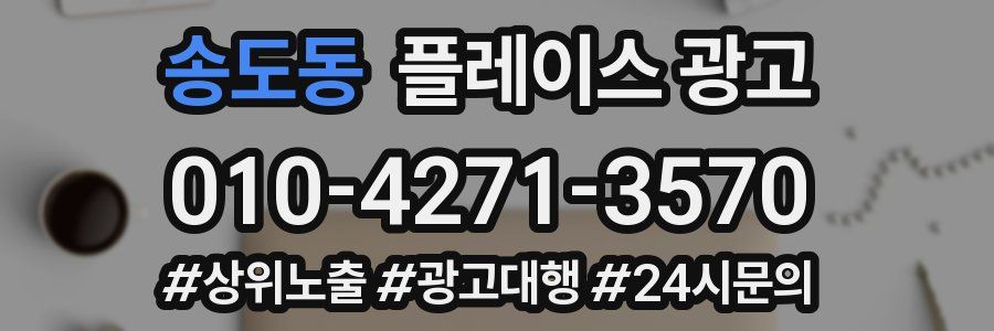 송도동 플레이스 광고