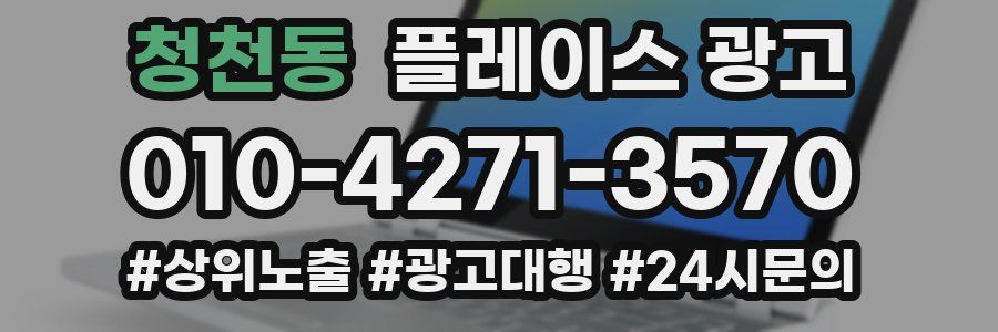 청천동 플레이스 광고