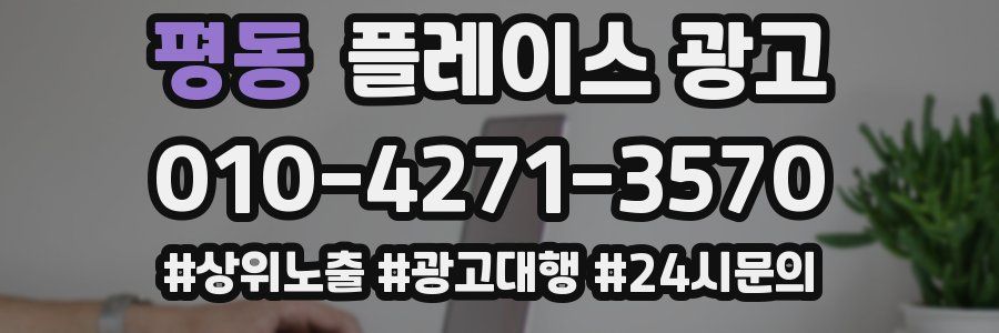 평동 플레이스 광고