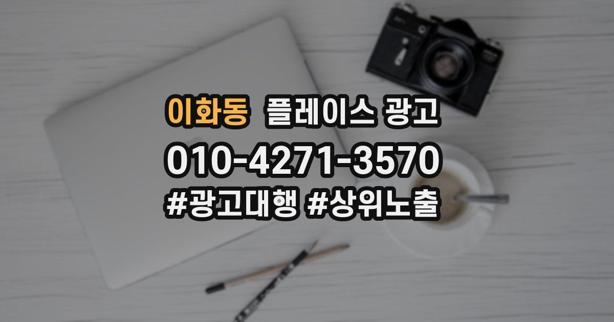 이화동 플레이스 광고