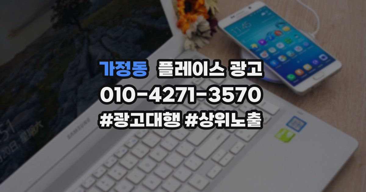 가정동 플레이스 광고