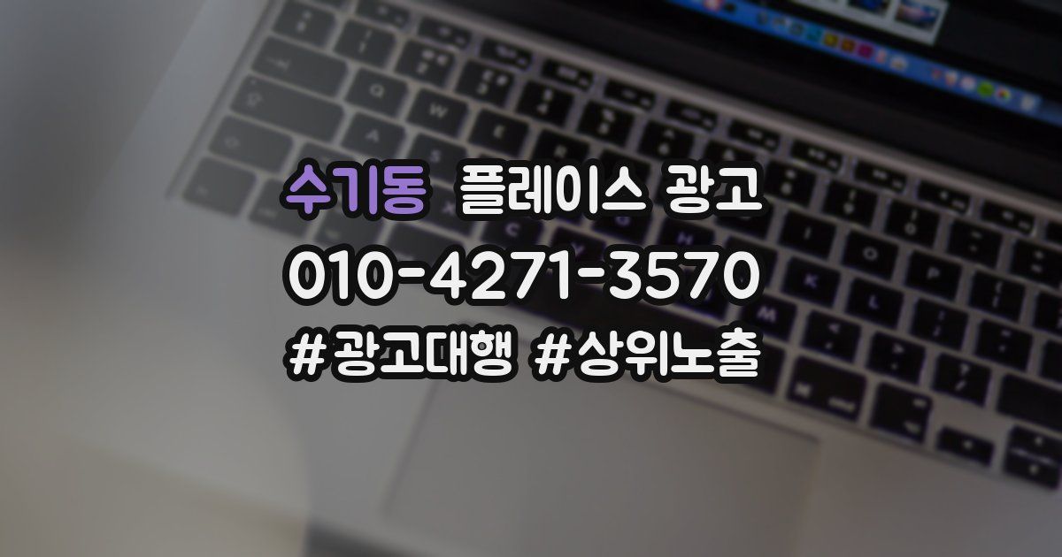 수기동 플레이스 광고