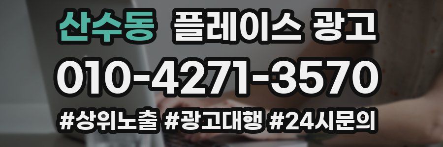 산수동 플레이스 광고