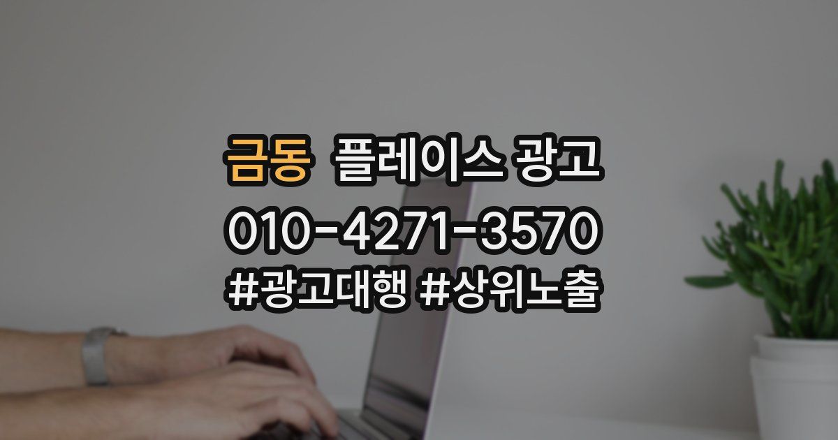 금동 플레이스 광고