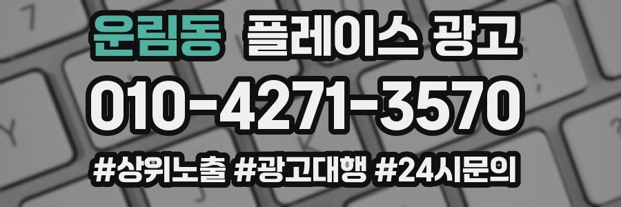 운림동 플레이스 광고