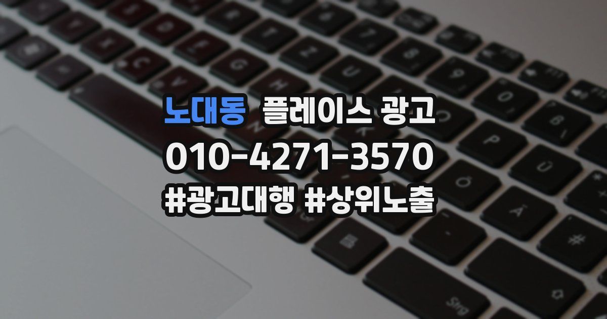 노대동 플레이스 광고