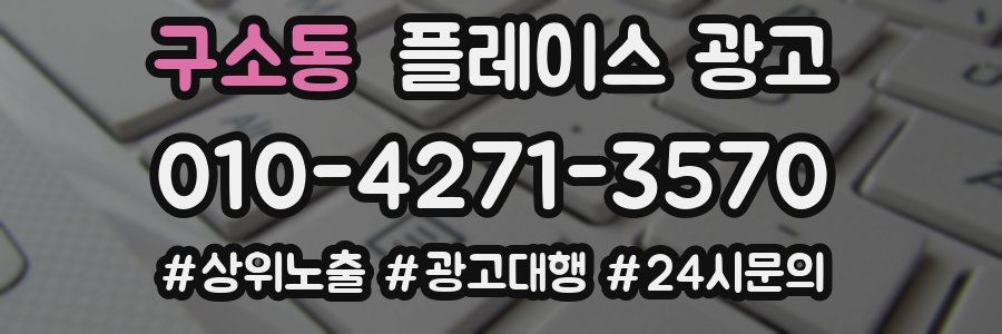 구소동 플레이스 광고
