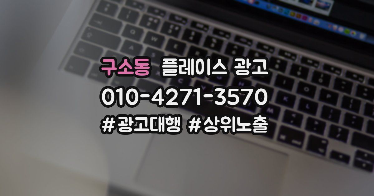 구소동 플레이스 광고
