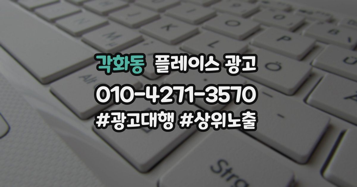 각화동 플레이스 광고