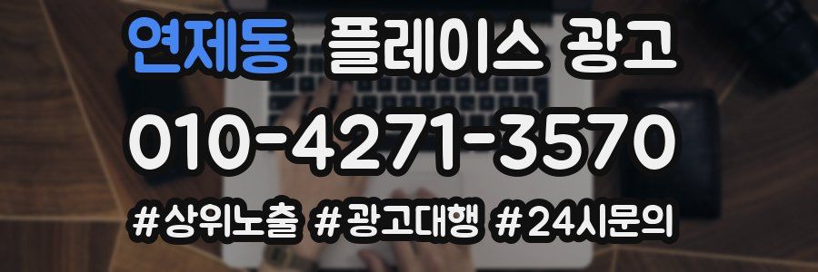 연제동 플레이스 광고