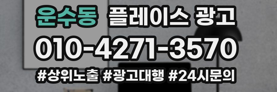 운수동 플레이스 광고