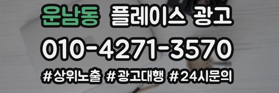 운남동 플레이스 광고