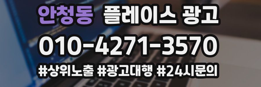 안청동 플레이스 광고
