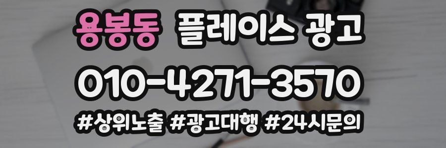 용봉동 플레이스 광고
