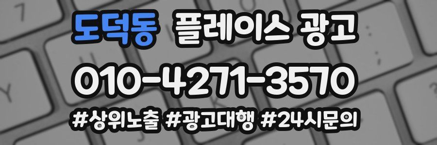 도덕동 플레이스 광고