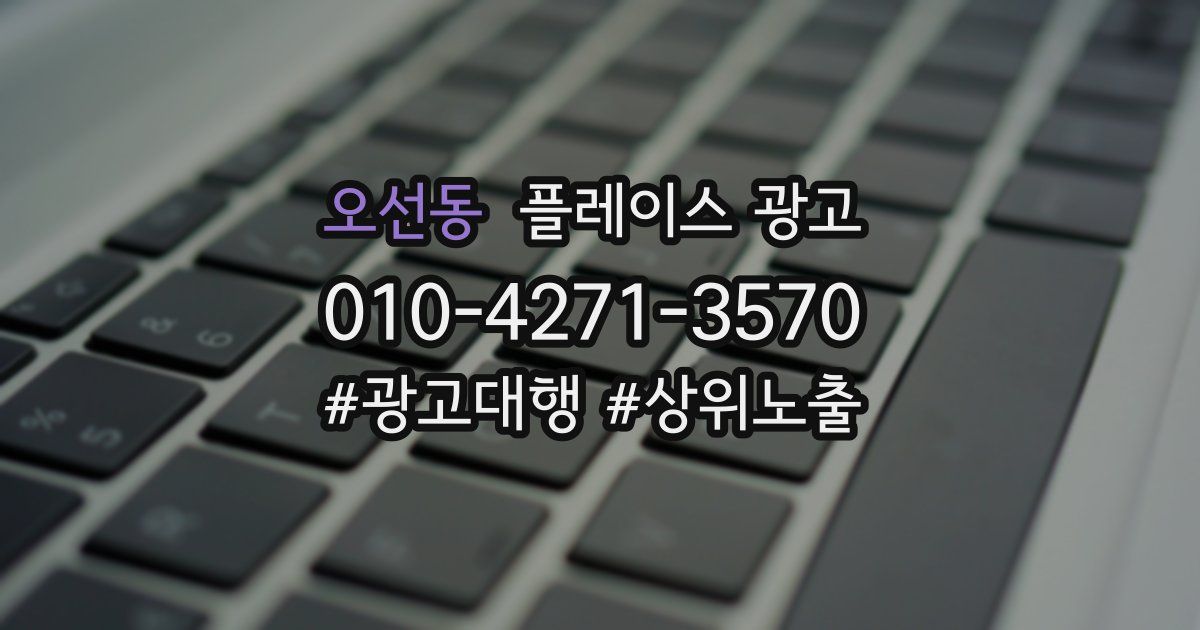 오선동 플레이스 광고