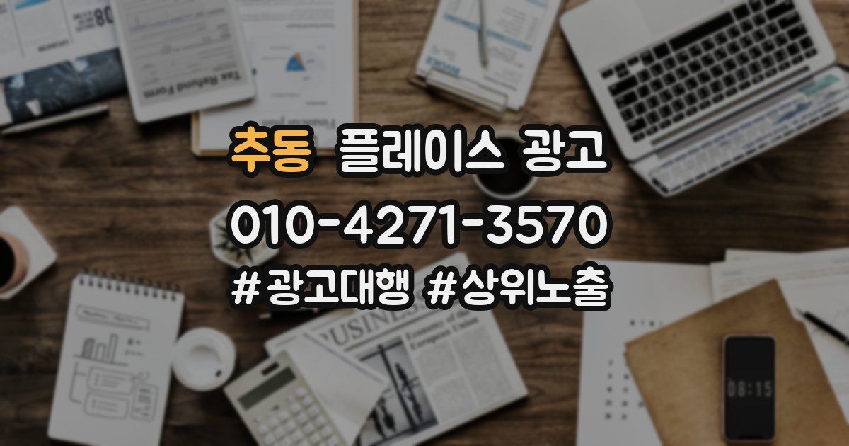 추동 플레이스 광고