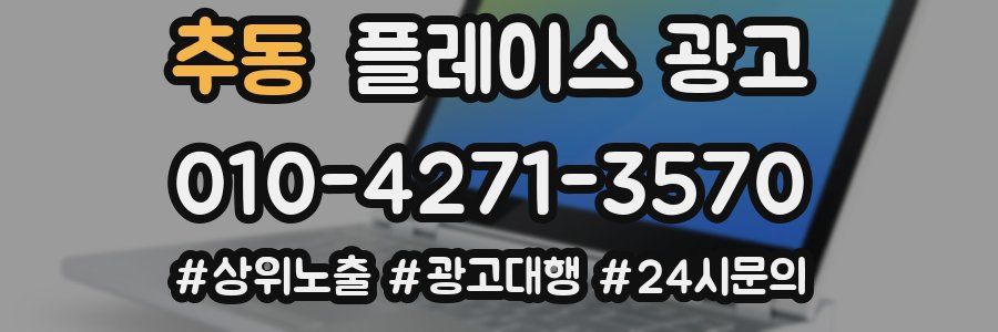 추동 플레이스 광고
