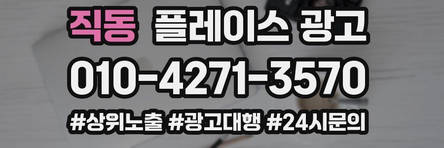 직동 플레이스 광고