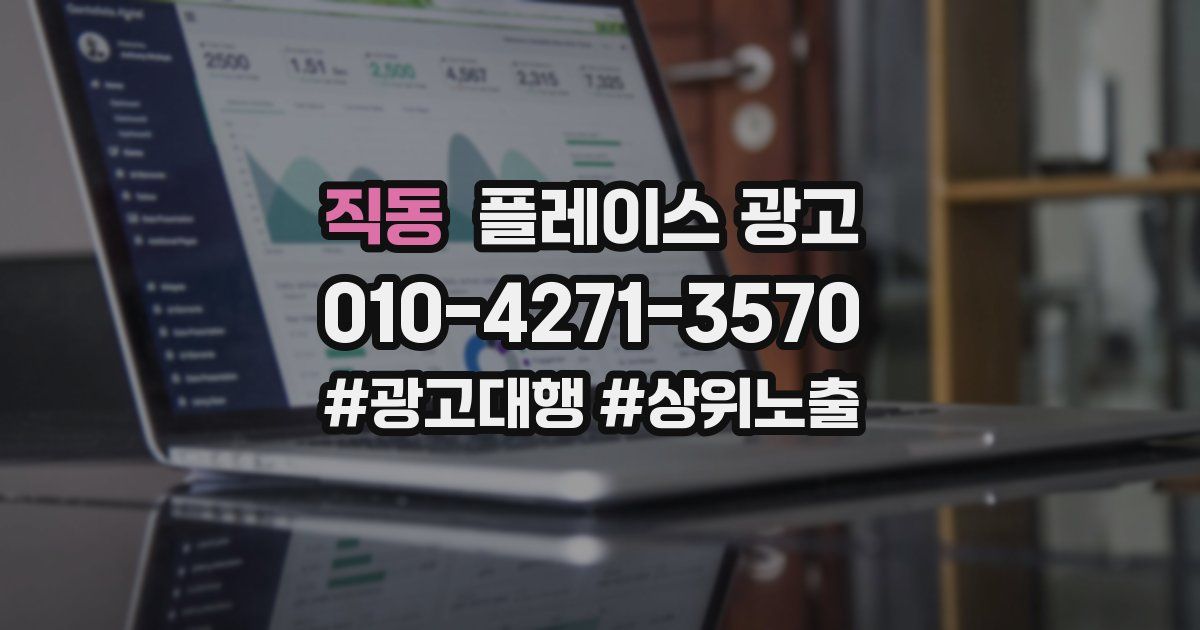 직동 플레이스 광고