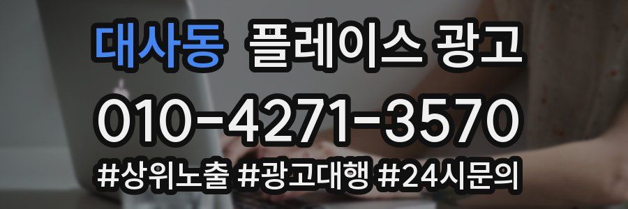 대사동 플레이스 광고