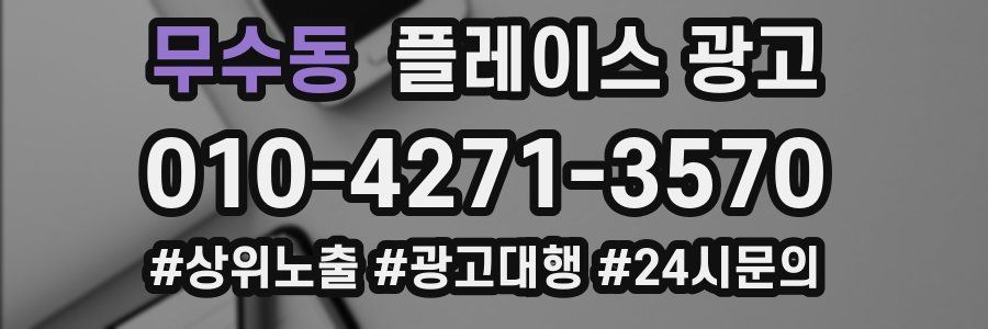 무수동 플레이스 광고