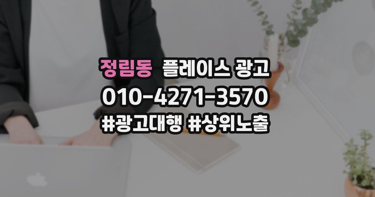 정림동 플레이스 광고