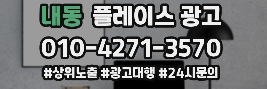 내동 플레이스 광고
