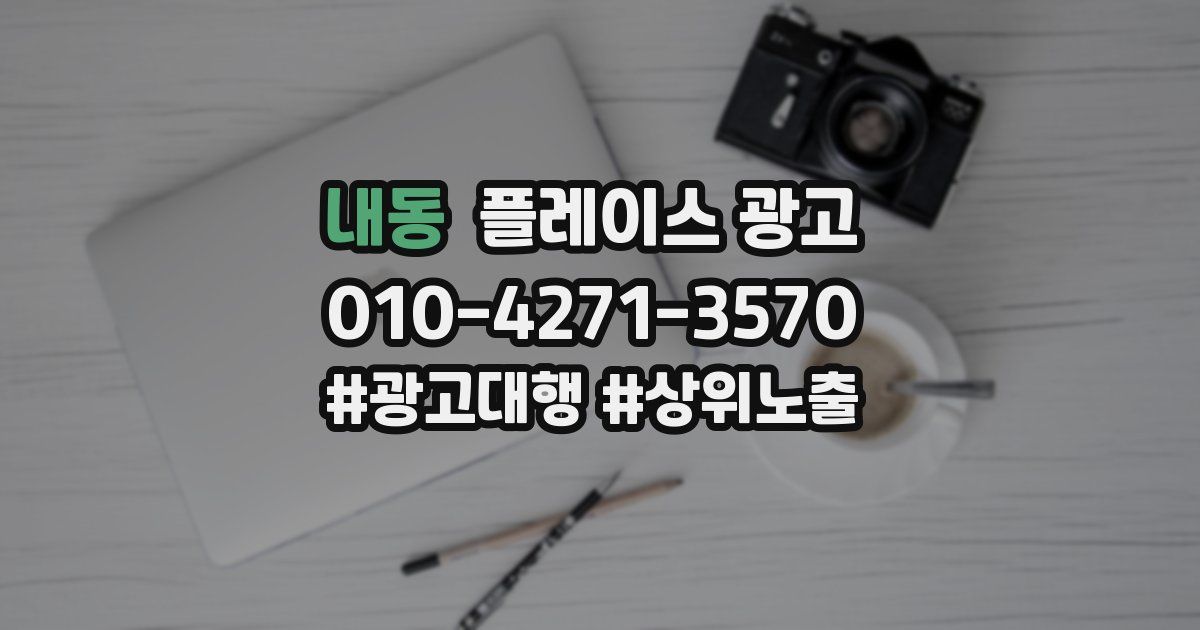 내동 플레이스 광고