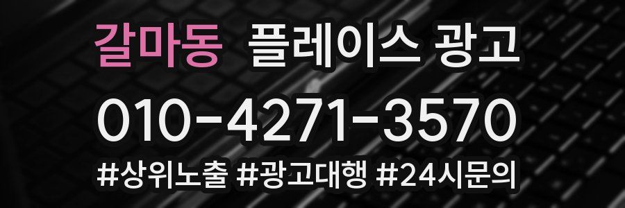 갈마동 플레이스 광고