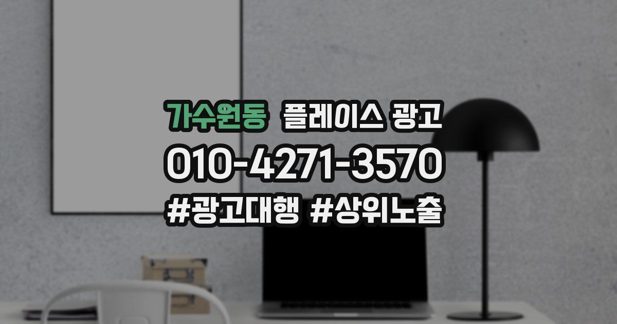 가수원동 플레이스 광고