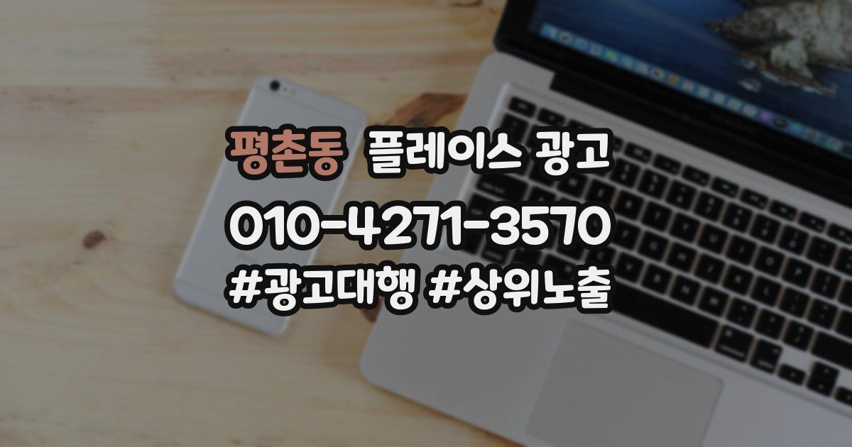 평촌동 플레이스 광고