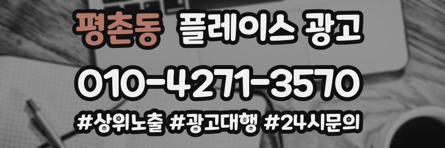 평촌동 플레이스 광고