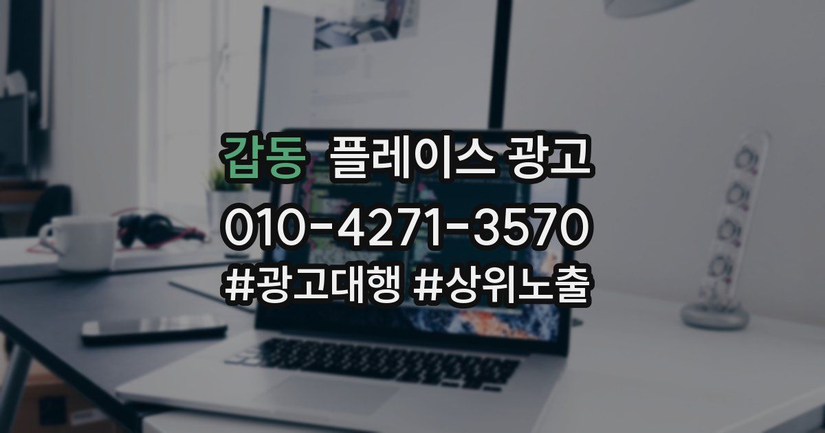 갑동 플레이스 광고