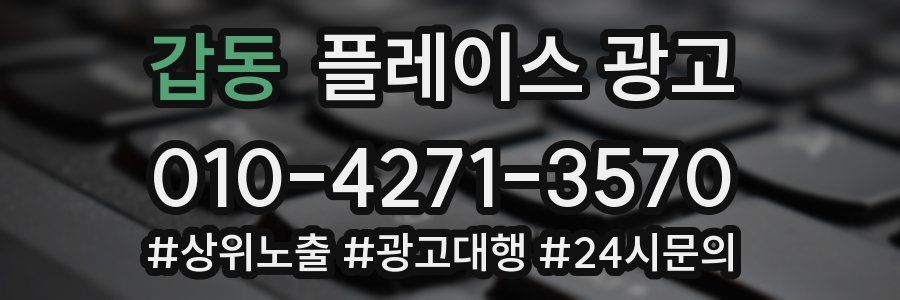 갑동 플레이스 광고